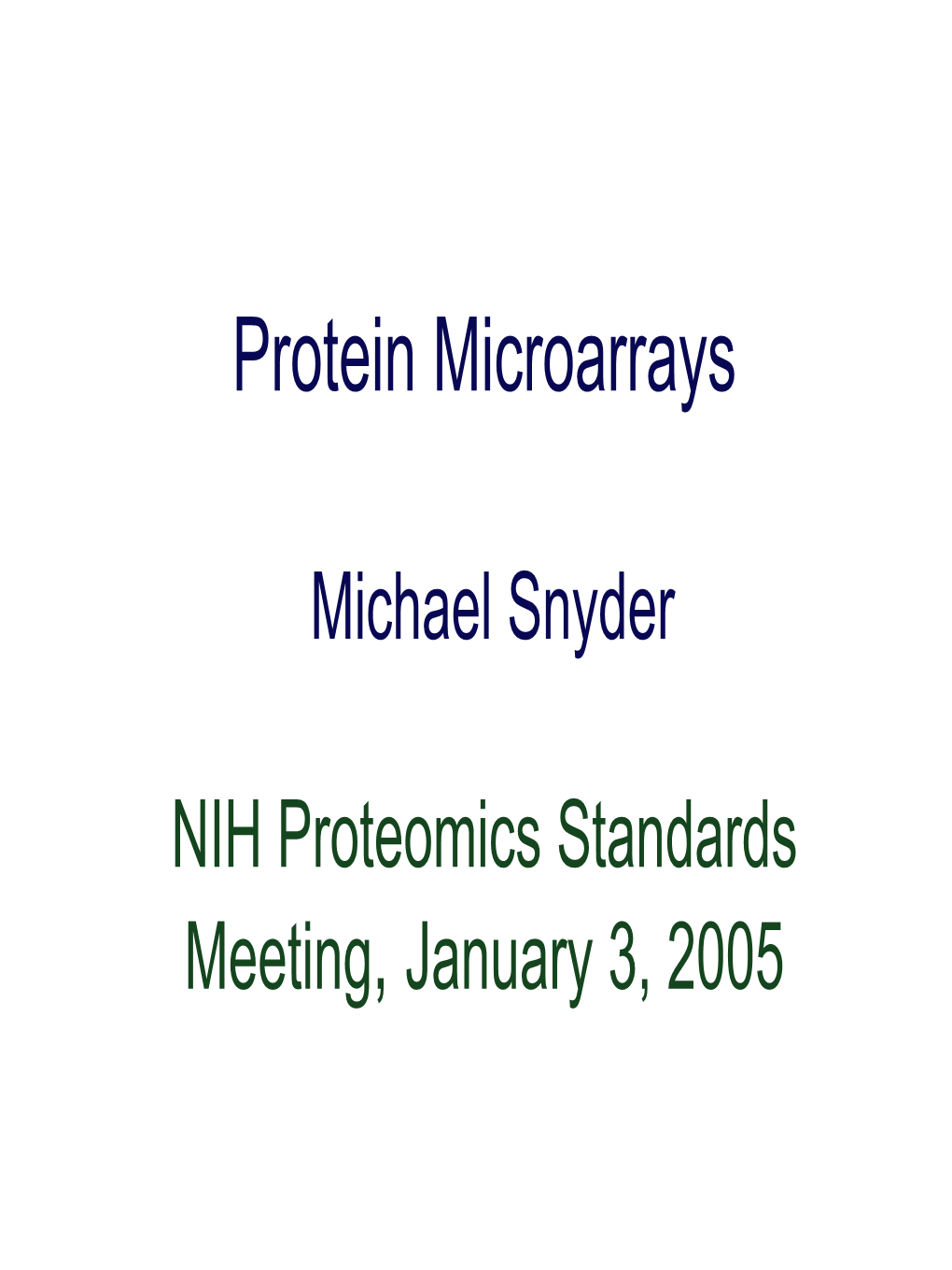 Protein Microarrays