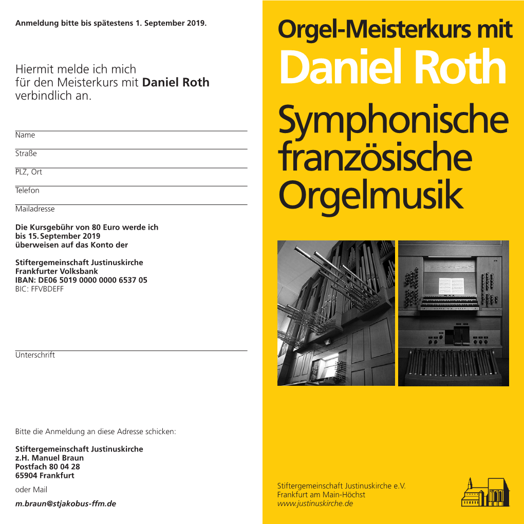 Orgel-Meisterkurs Mit