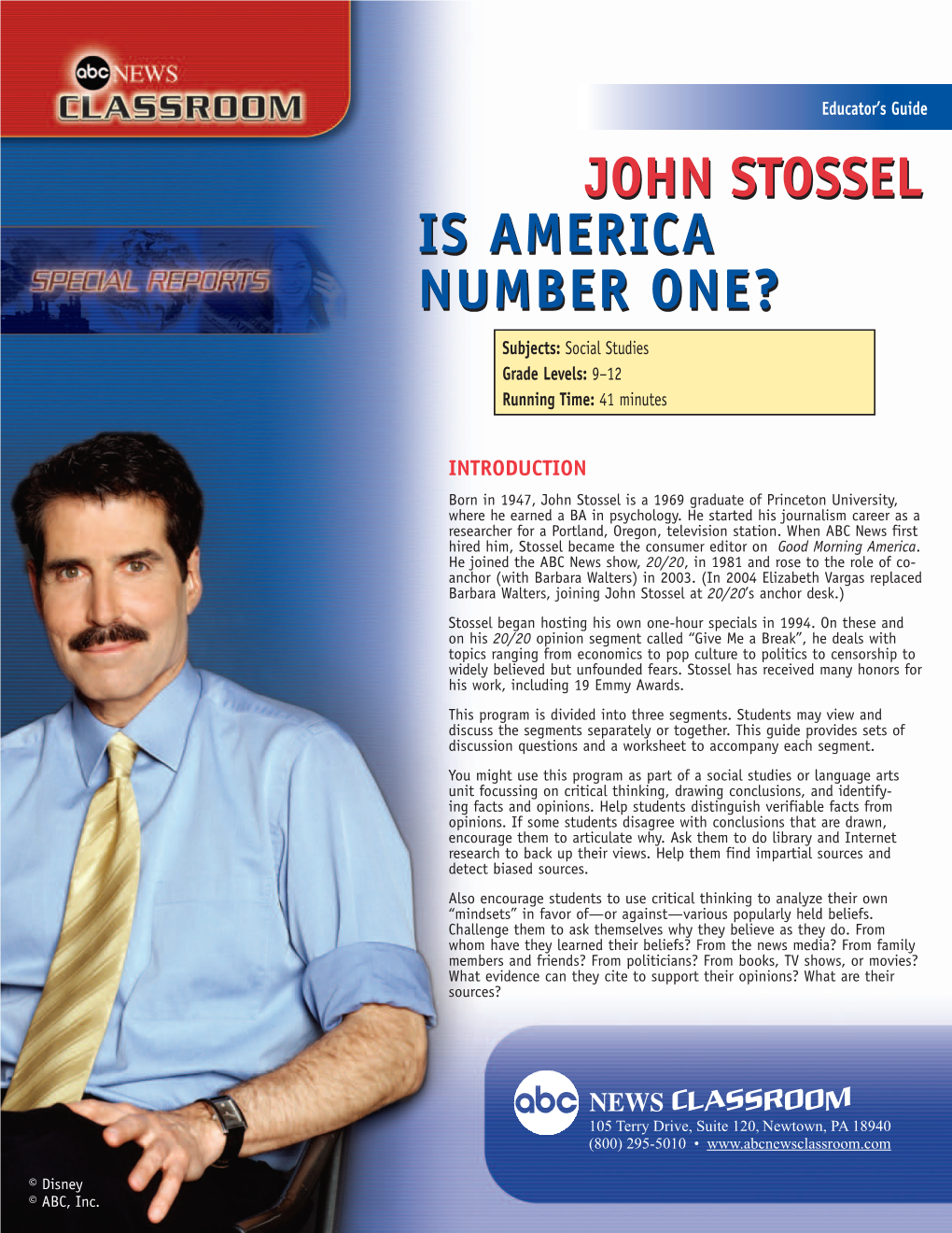 John Stossel Is America Number One?