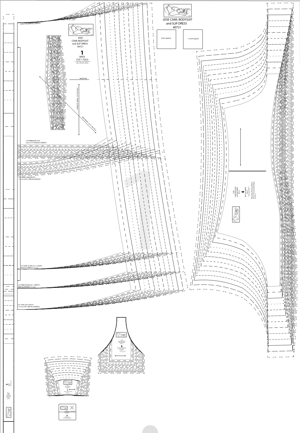 Jose Cami Bodysuit Slip Dress Cup Size C A0 Copy Shop Pattern