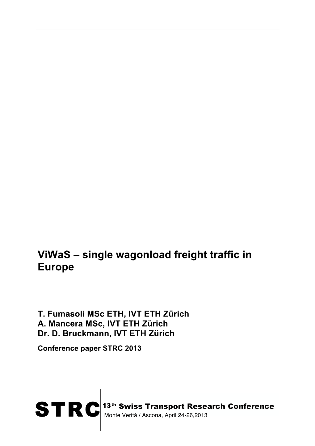 Single Wagonload Freight Traffic in Europe