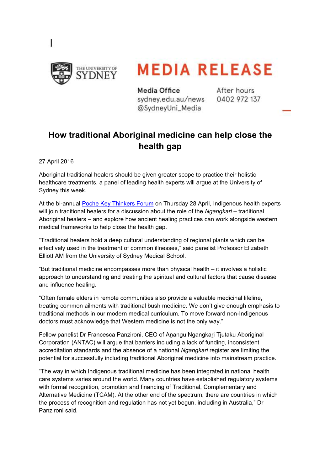 How Traditional Aboriginal Medicine Can Help Close the Health Gap