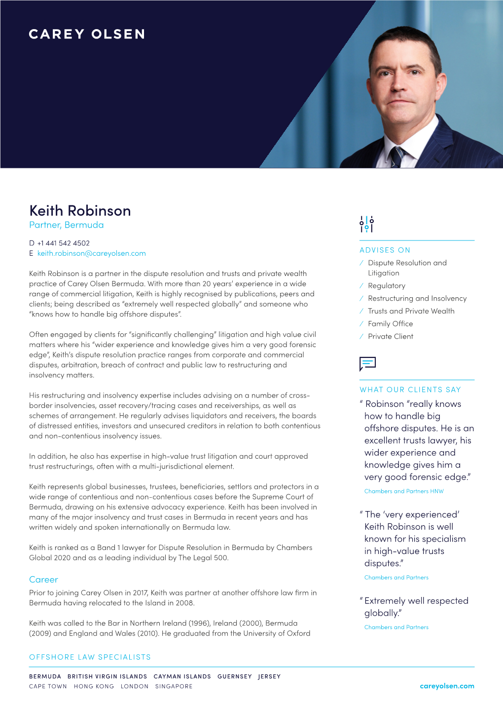 Keith Robinson Partner, Bermuda