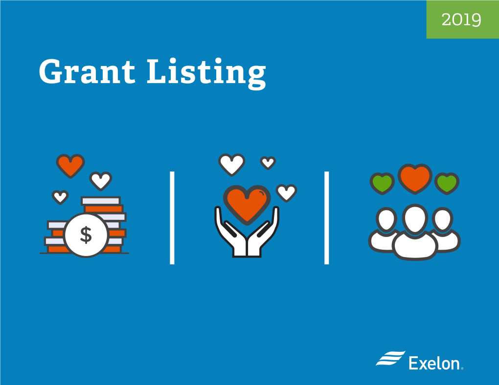 2019 Grant Recipients Exelon Corporation