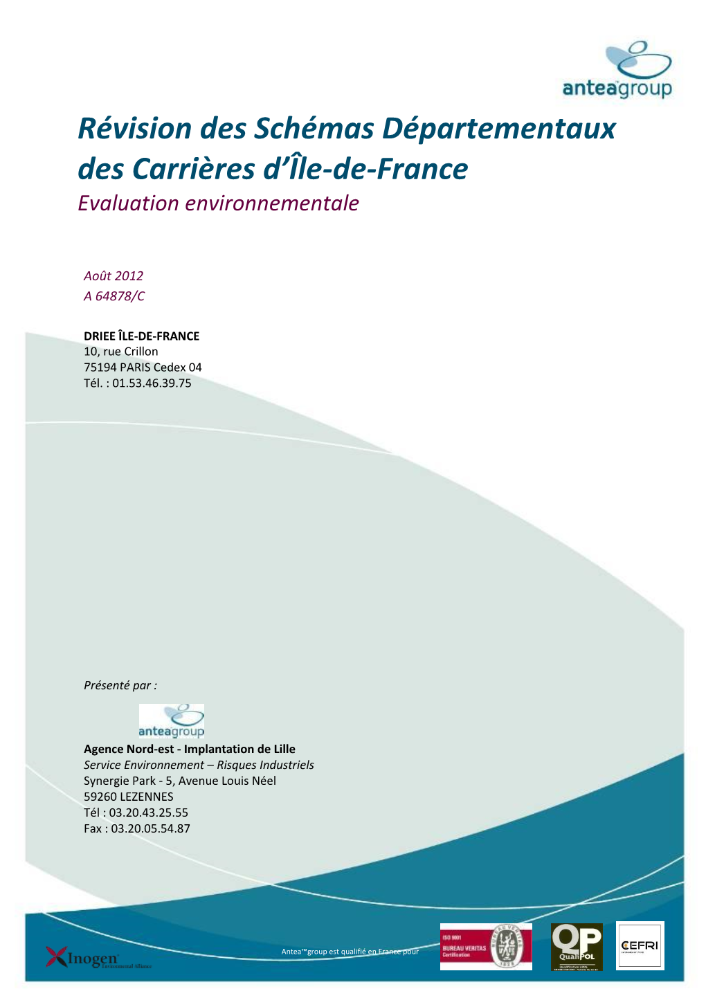 Révision Des Schémas Départementaux Des Carrières D'île