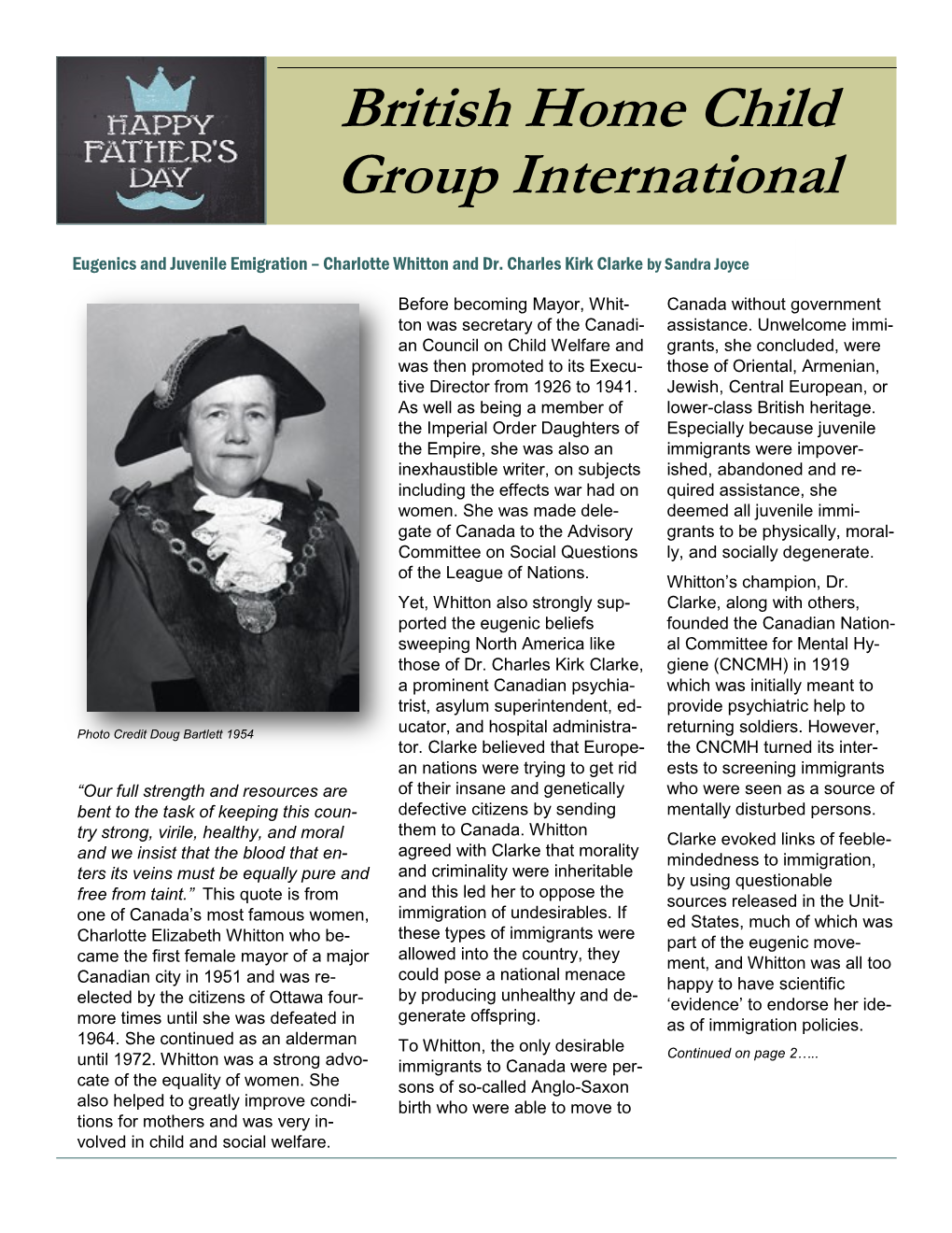 British Home Child Group International