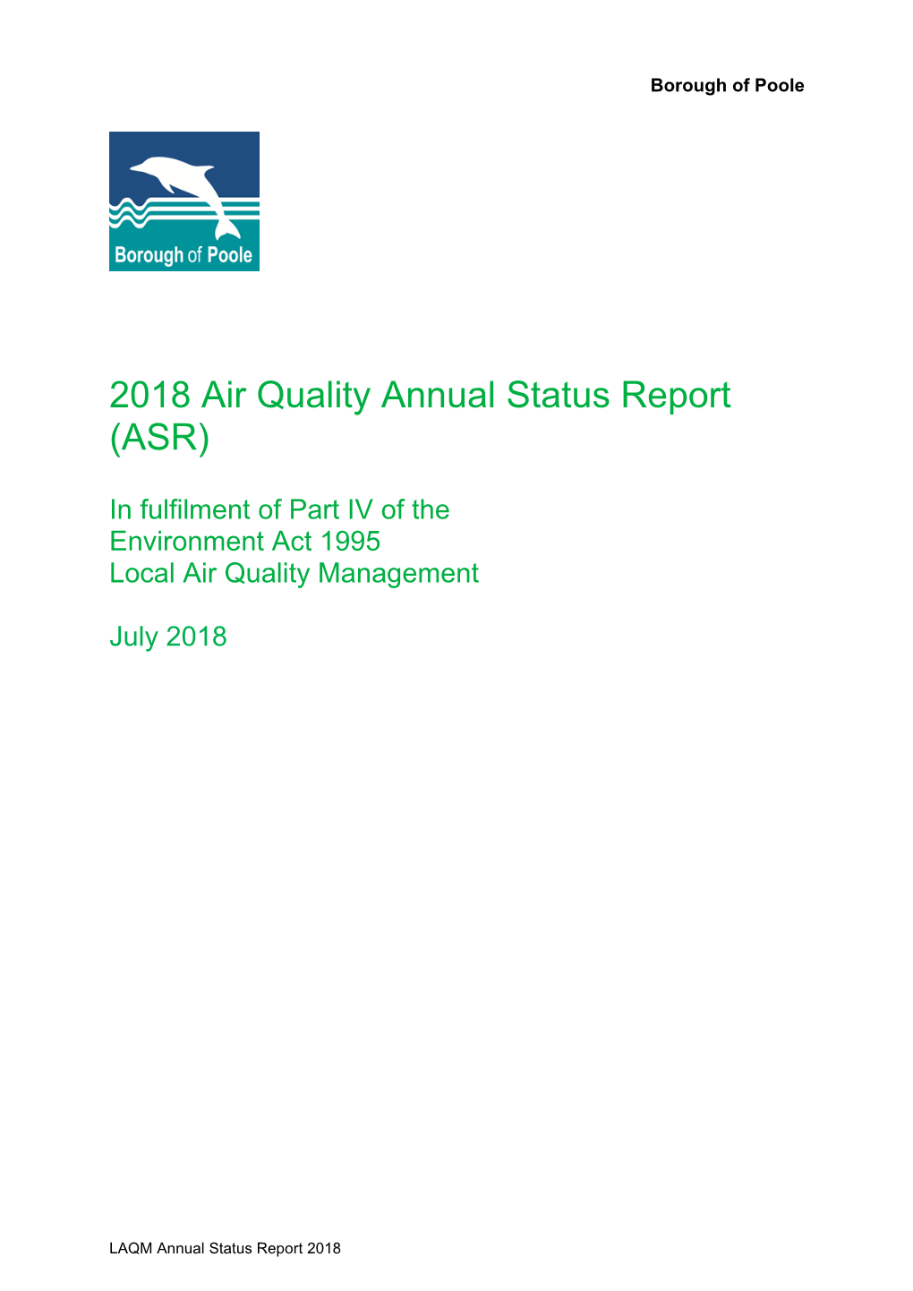 2018 Air Quality Annual Status Report (ASR)