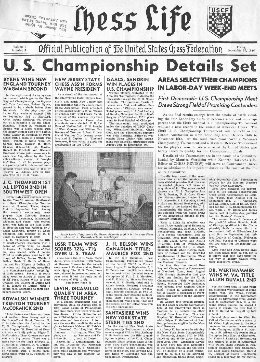 U. S. Championship Details
