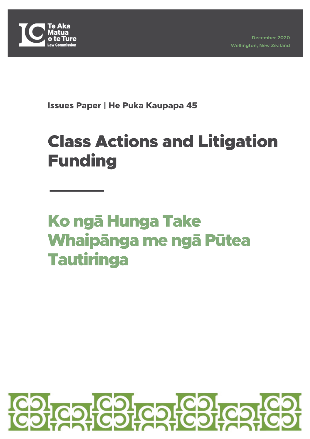 Class Actions and Litigation Funding