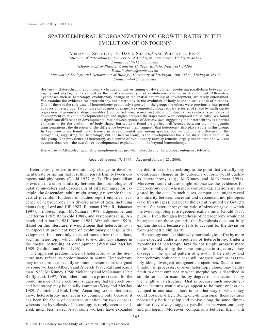 Spatiotemporal Reorganization of Growth Rates in the Evolution of Ontogeny