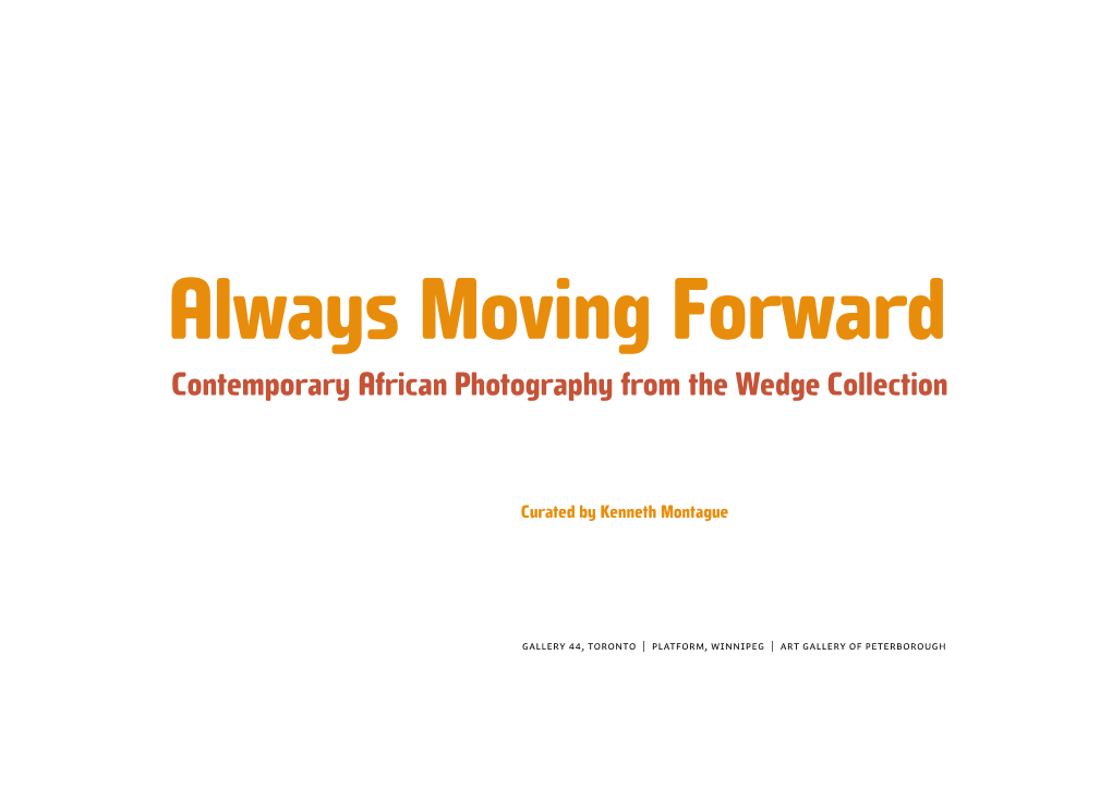 Always Moving Forward Contemporary African Photography from the Wedge Collection