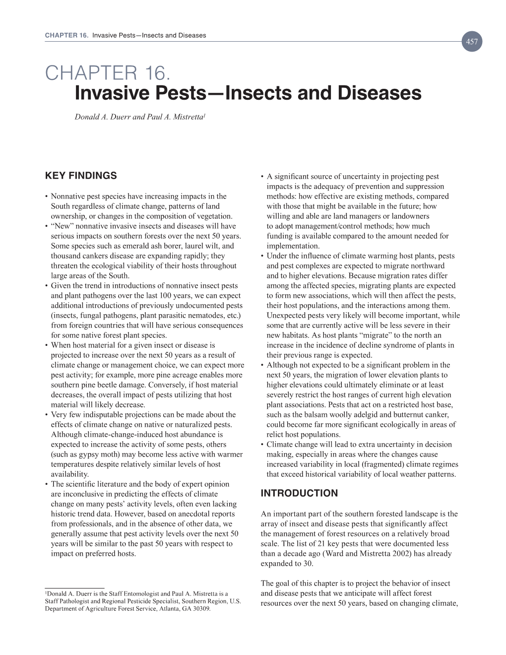 Chapter 16. Invasive Pests—Insects and Diseases 457