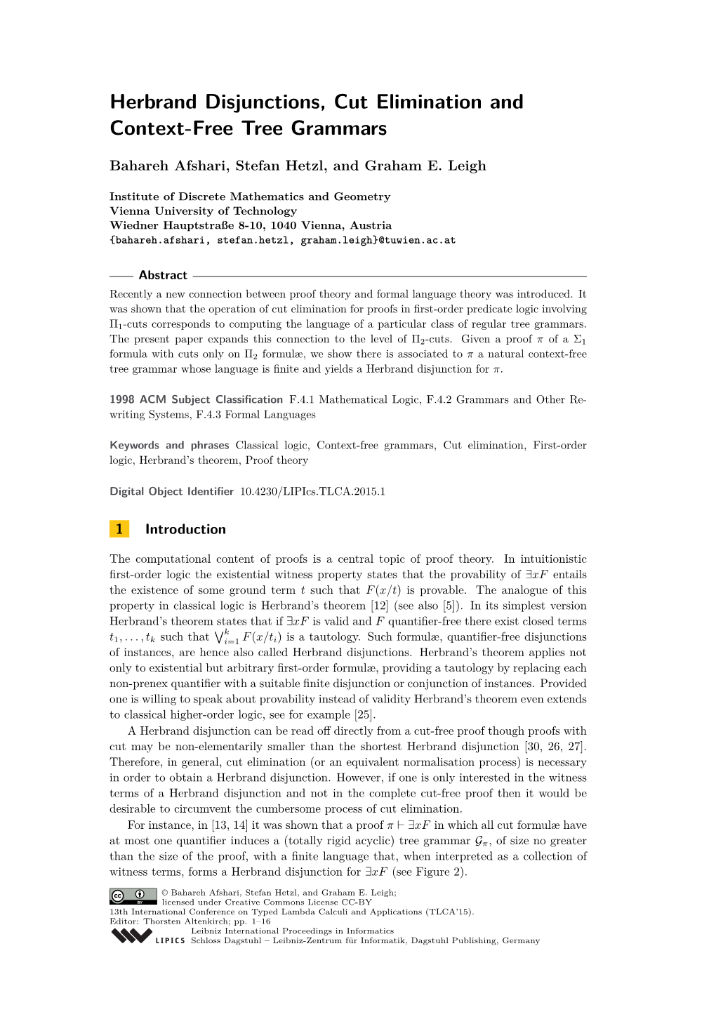 Herbrand Disjunctions, Cut Elimination and Context-Free Tree Grammars