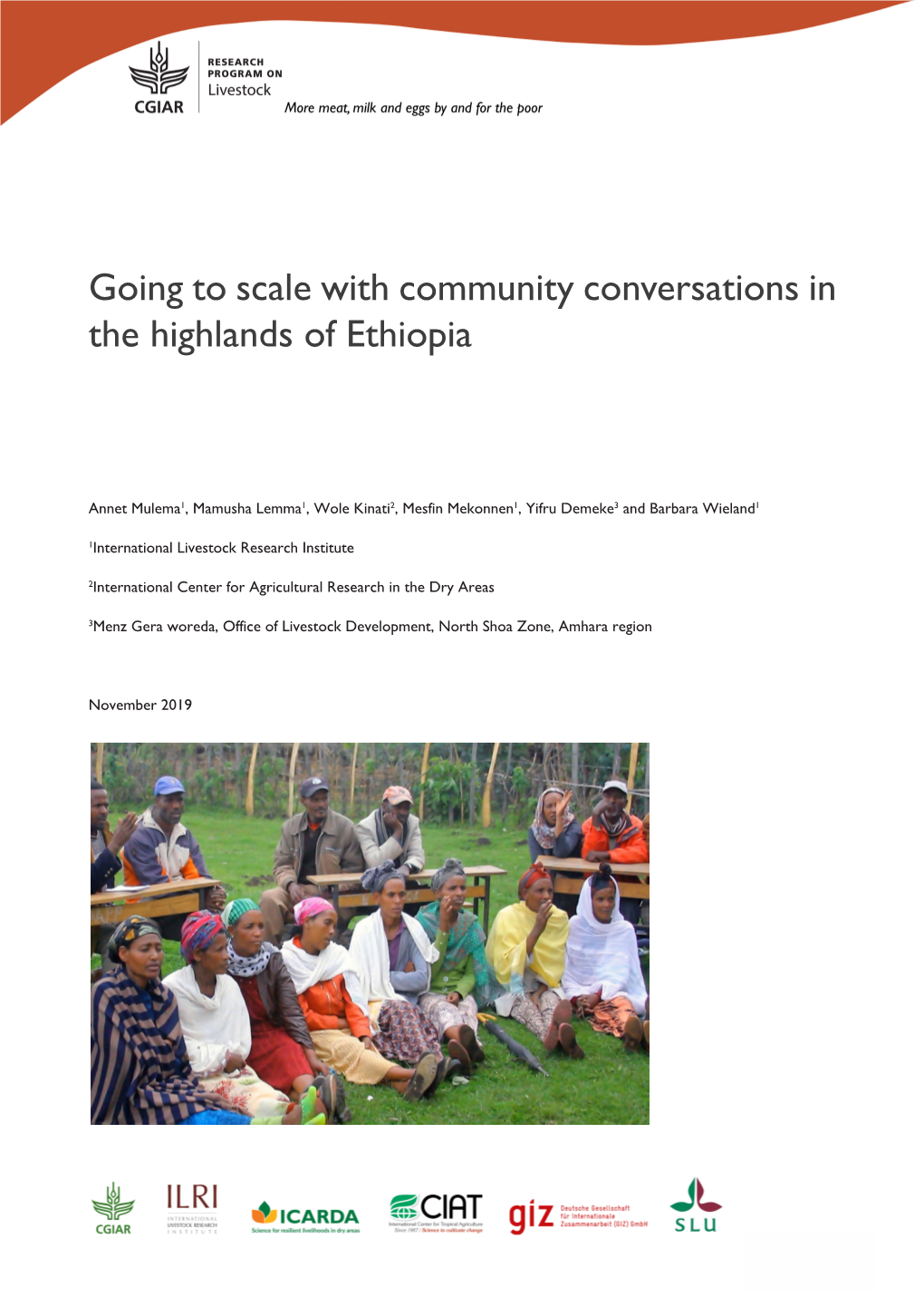 Going to Scale with Community Conversations in the Highlands of Ethiopia