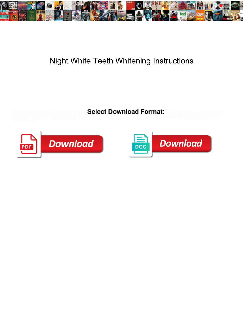 Night White Teeth Whitening Instructions