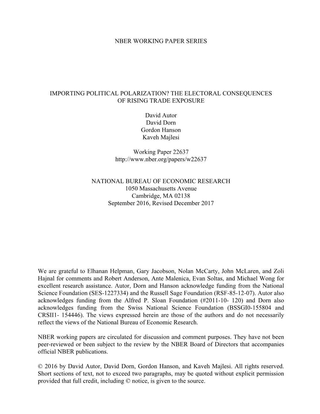 Importing Political Polarization? the Electoral Consequences of Rising Trade Exposure