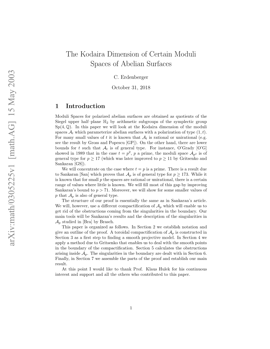 The Kodaira Dimension of Certain Moduli Spaces of Abelian Surfaces