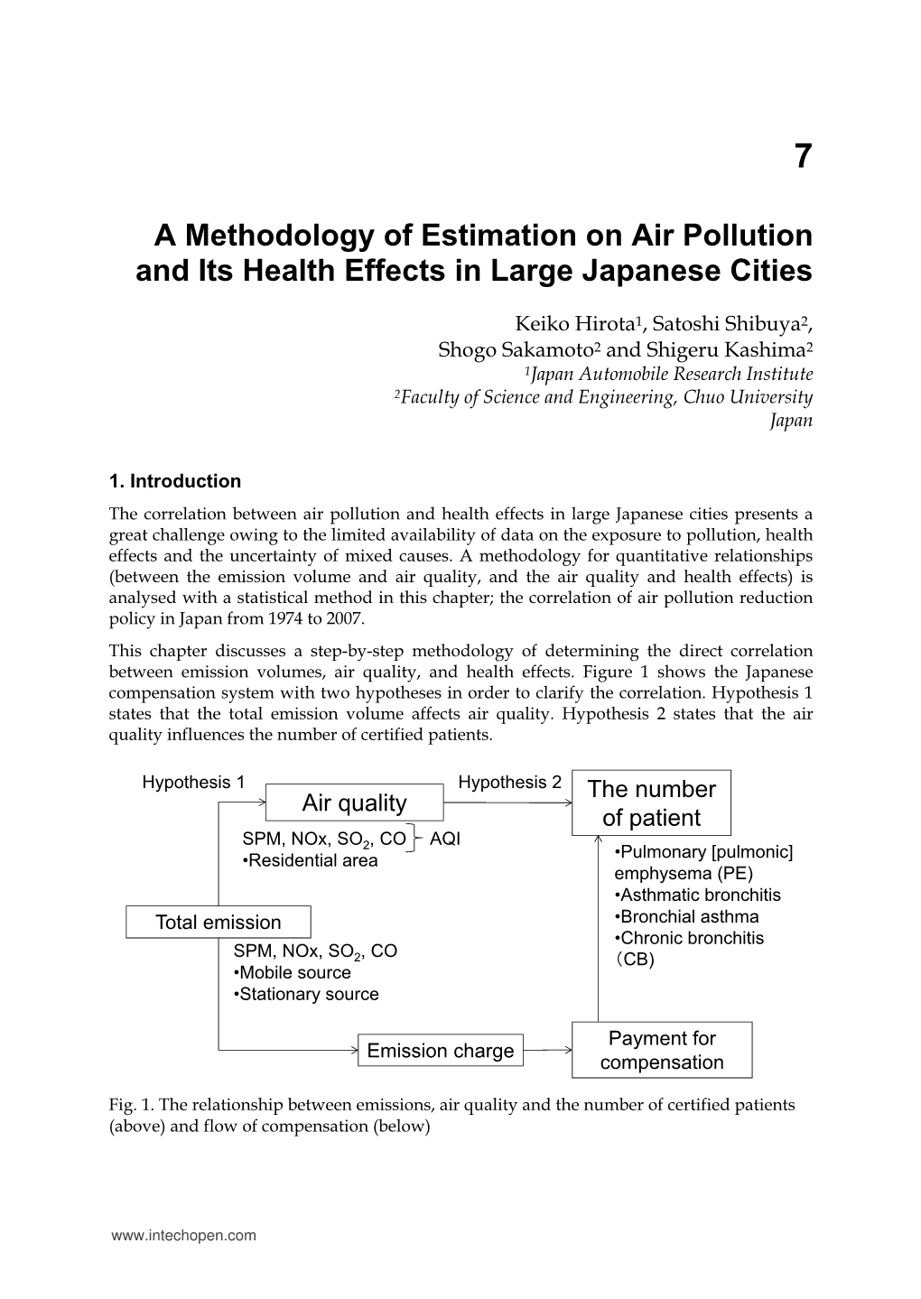 A Methodology of Estimation on Air Pollution and Its Health Effects in Large Japanese Cities