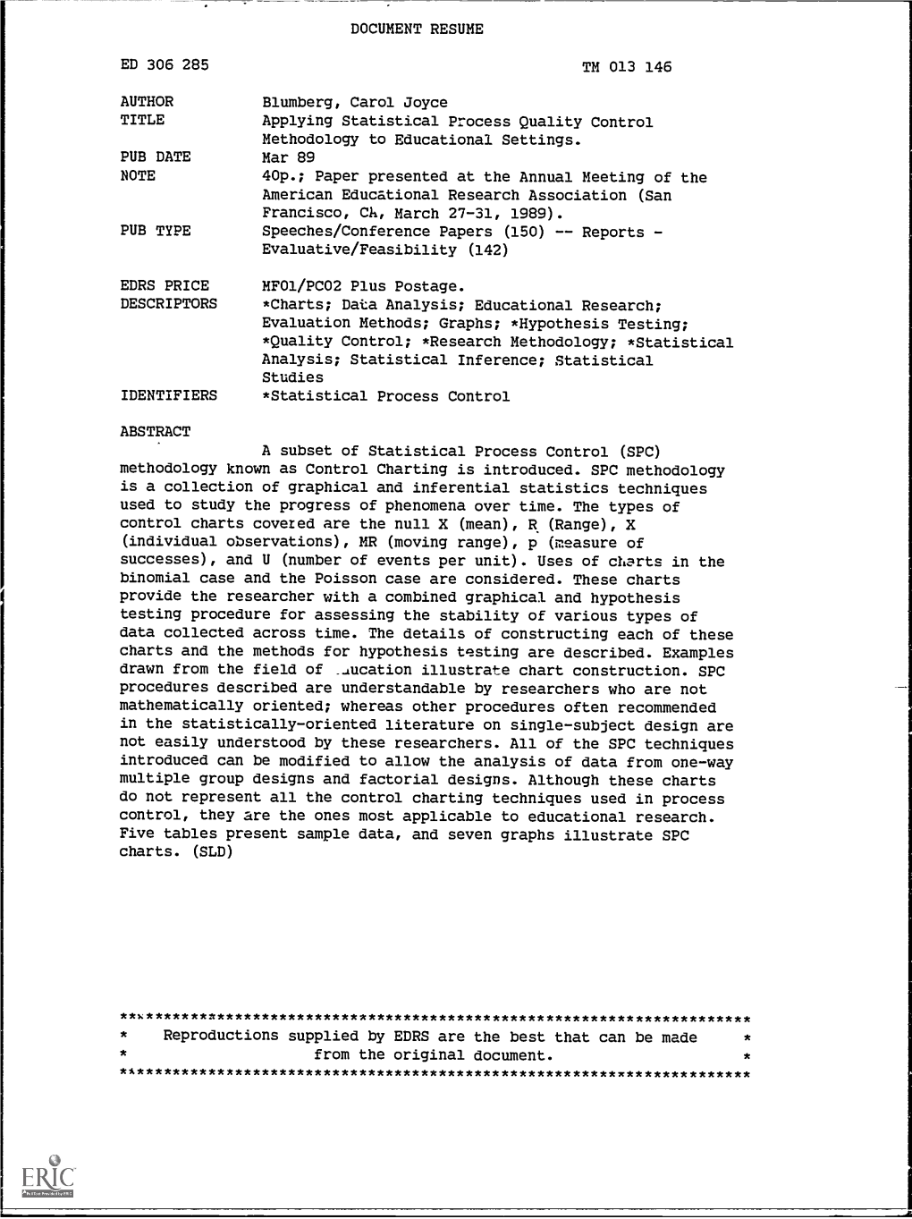 **U*******Ft*********************************************************** Reproductions Supplied by EDRS Are the Best That Can Be Made from the Original Document