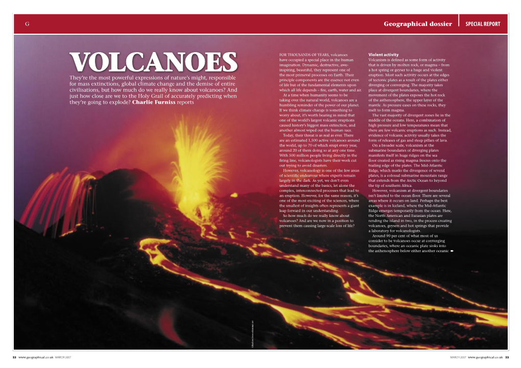Volcanoes–Geographical Dossier Special Report