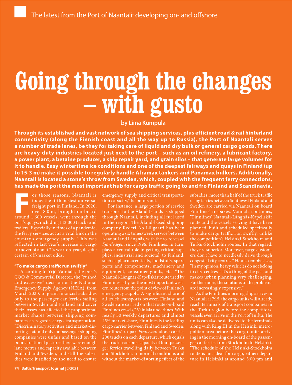 Going Through the Changes – with Gusto