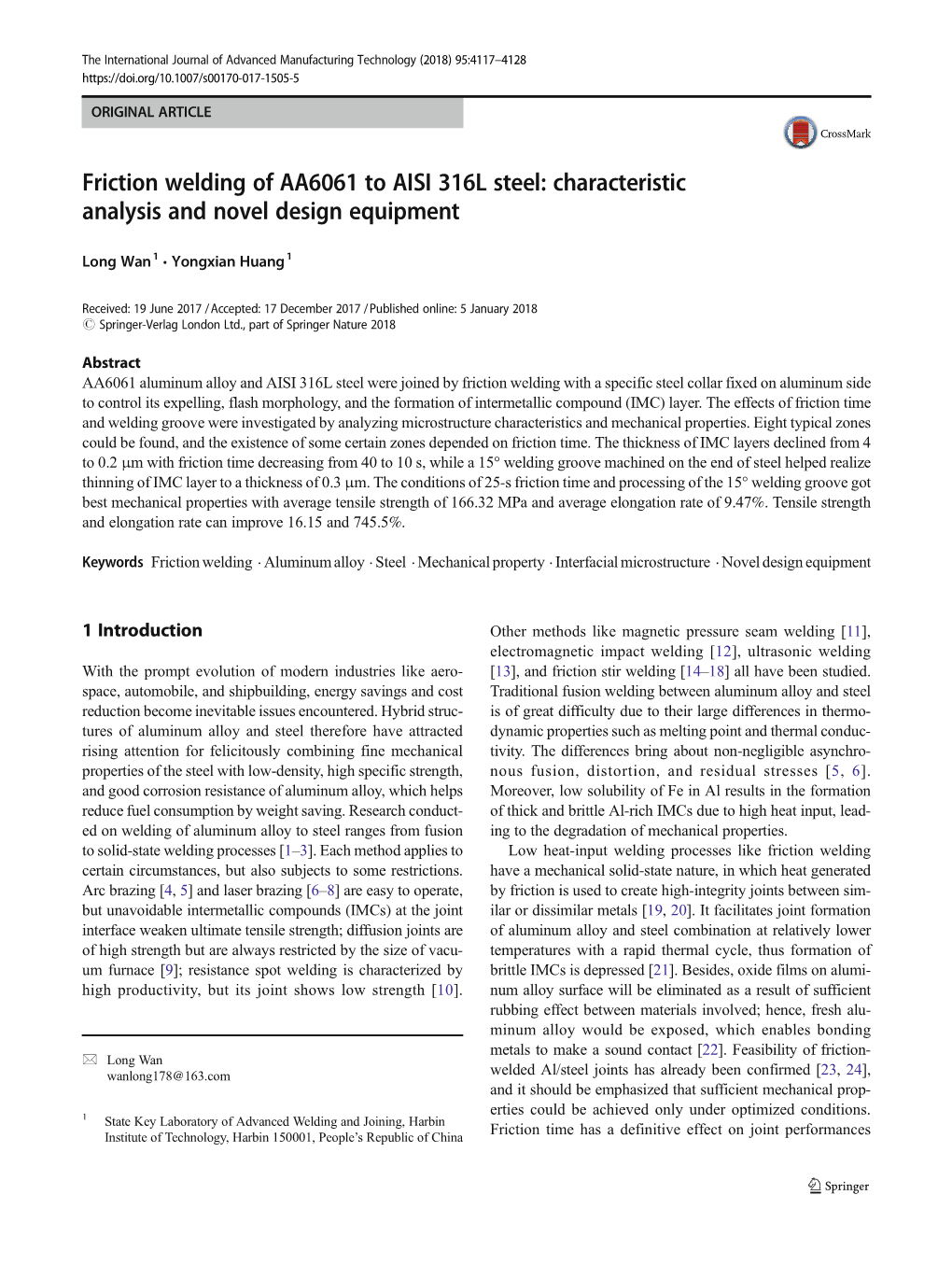 Friction Welding of AA6061 to AISI 316L Steel: Characteristic Analysis and Novel Design Equipment