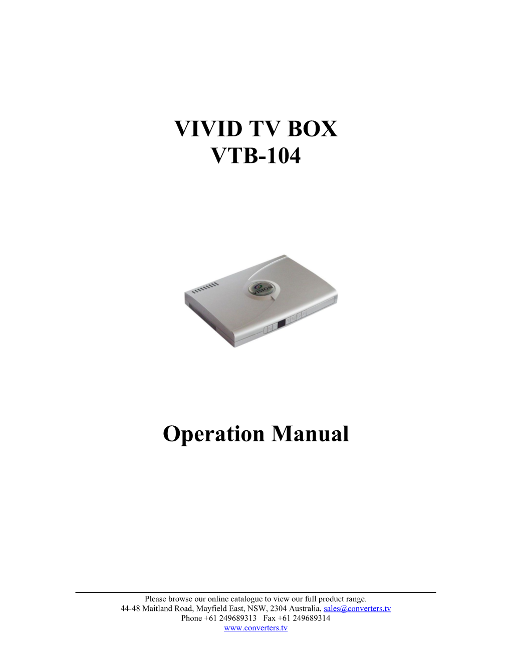 Vivid Tv Box Vtb-104