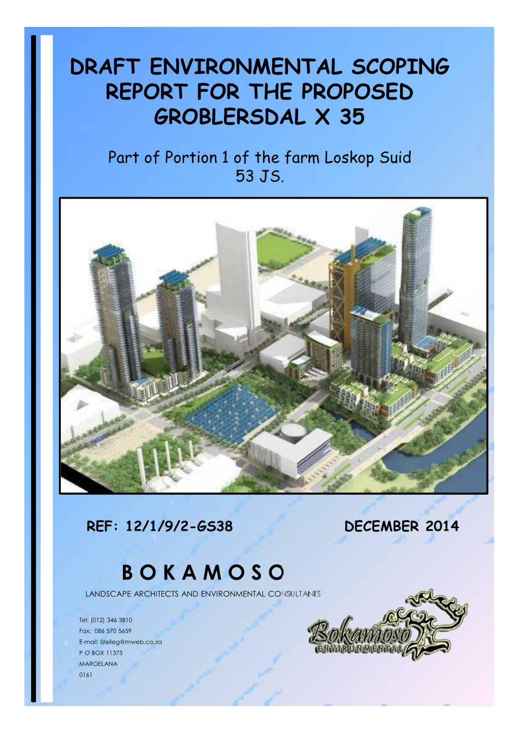 Draft Environmental Scoping Report for the Proposed Groblersdal X 35