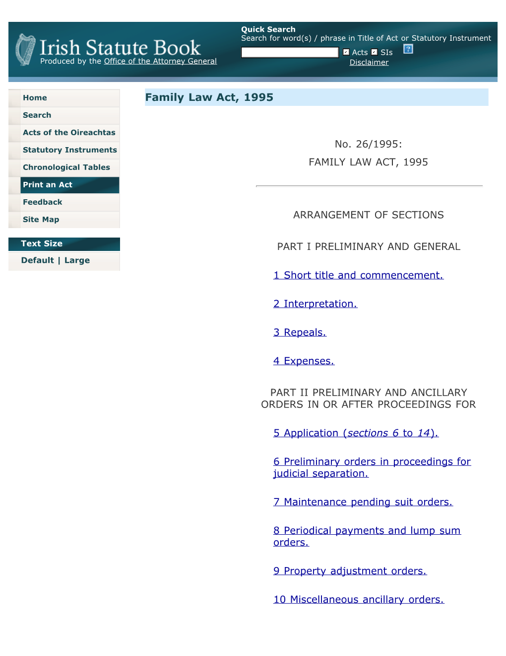 Family Law Act, 1995