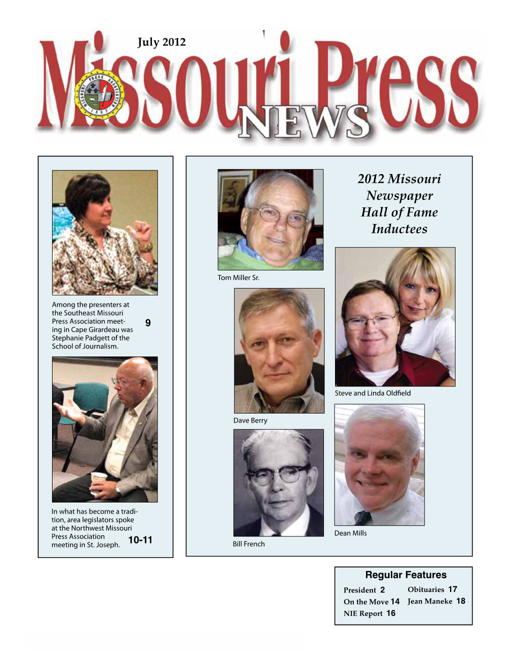 2012 Missouri Newspaper Hall of Fame Inductees