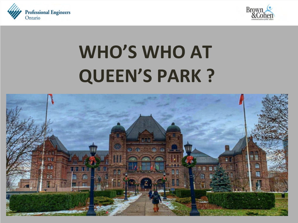 Who's Who MPP Slides