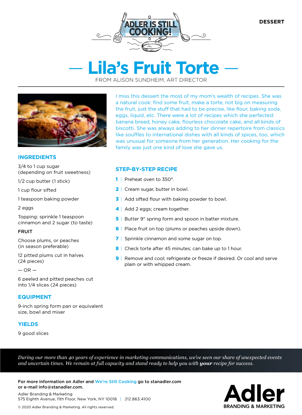— Lila's Fruit Torte —
