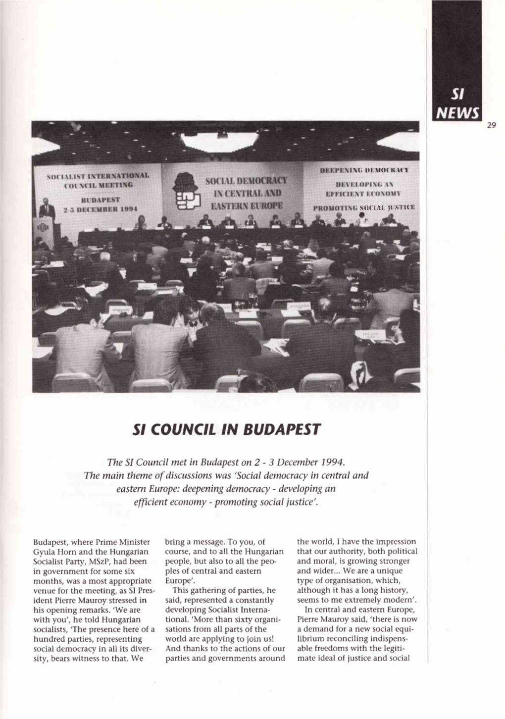 Si Counc'i in Budapest