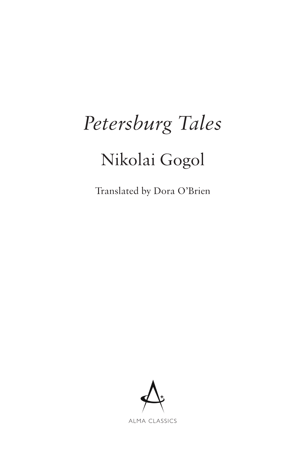 Petersburg Tales Nikolai Gogol