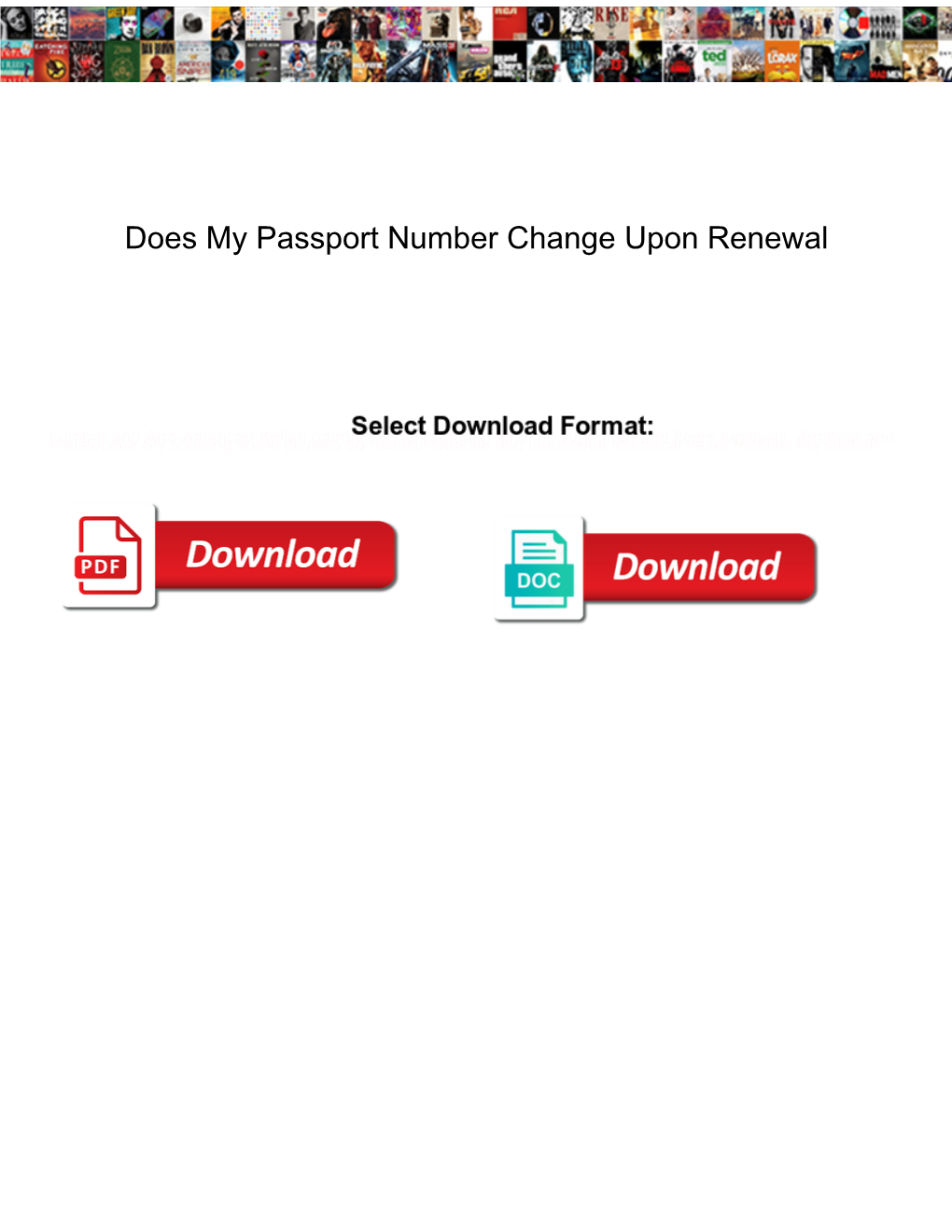 Does My Passport Number Change Upon Renewal