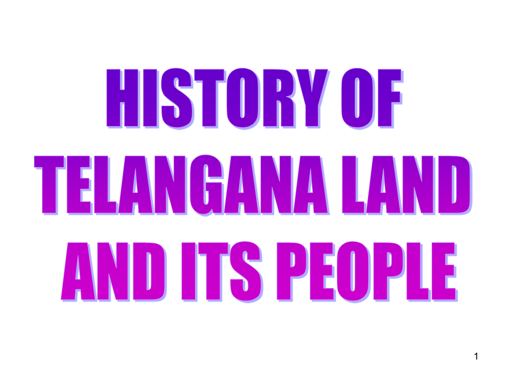 Telangana Land and People