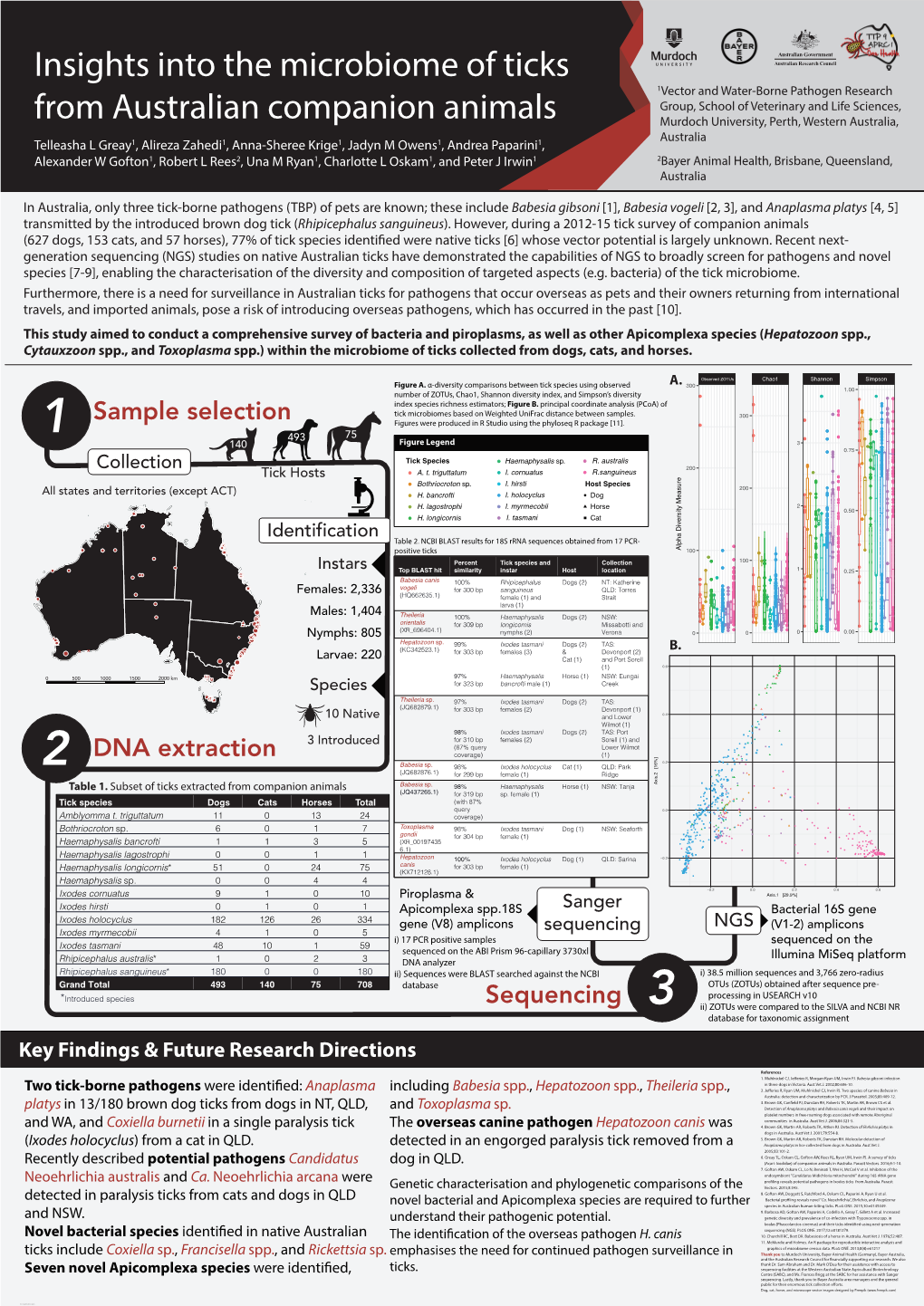 Insights Into the Microbiome of Ticks from Australian Companion Animals