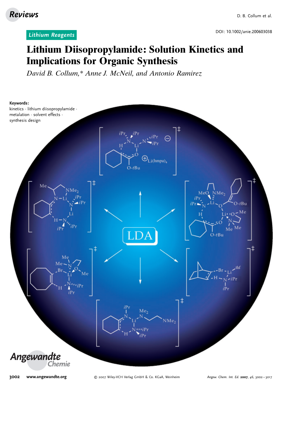 Lithium Diisopropylamide: Solution Kinetics and Implications for Organic Synthesis David B