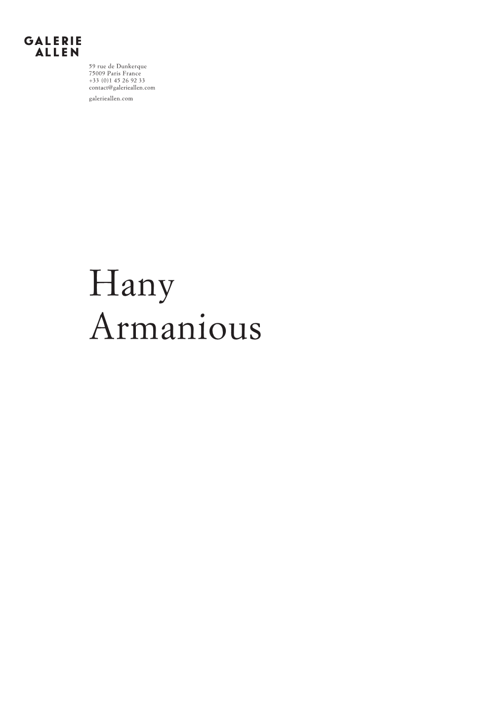 Hany Armanious HANY ARMANIOUS