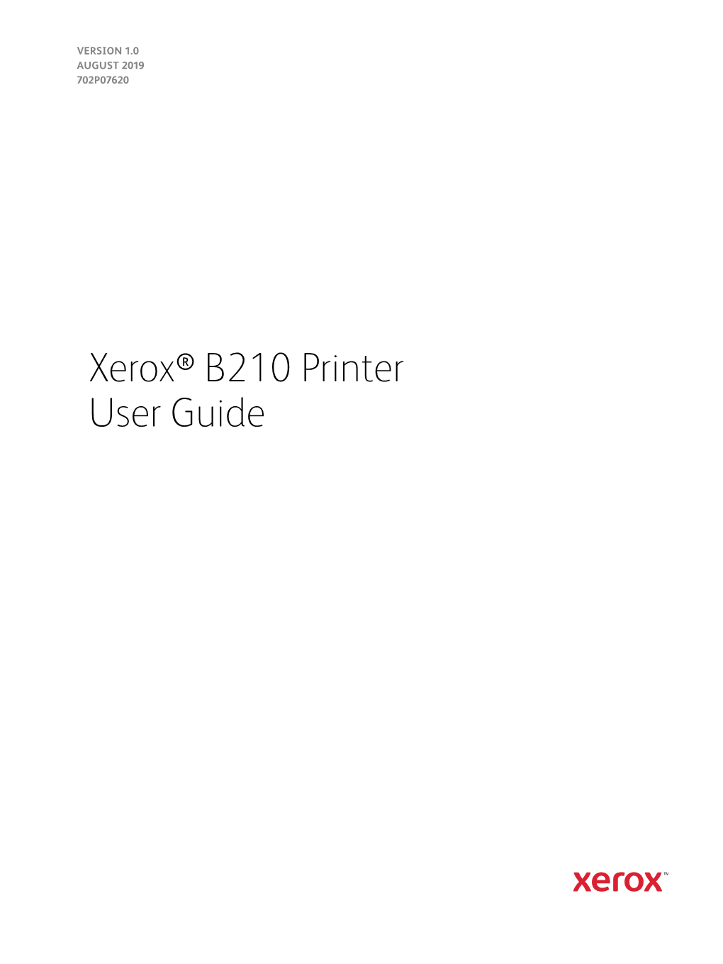 Xerox® B210 Printer User Guide ©2019 Xerox Corporation
