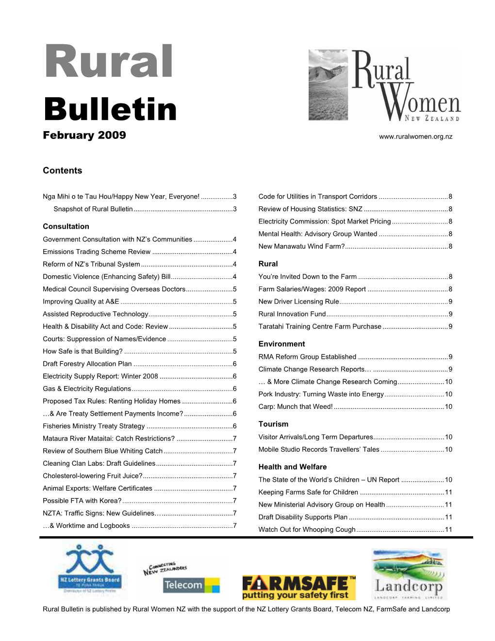 Bulletin February 2009