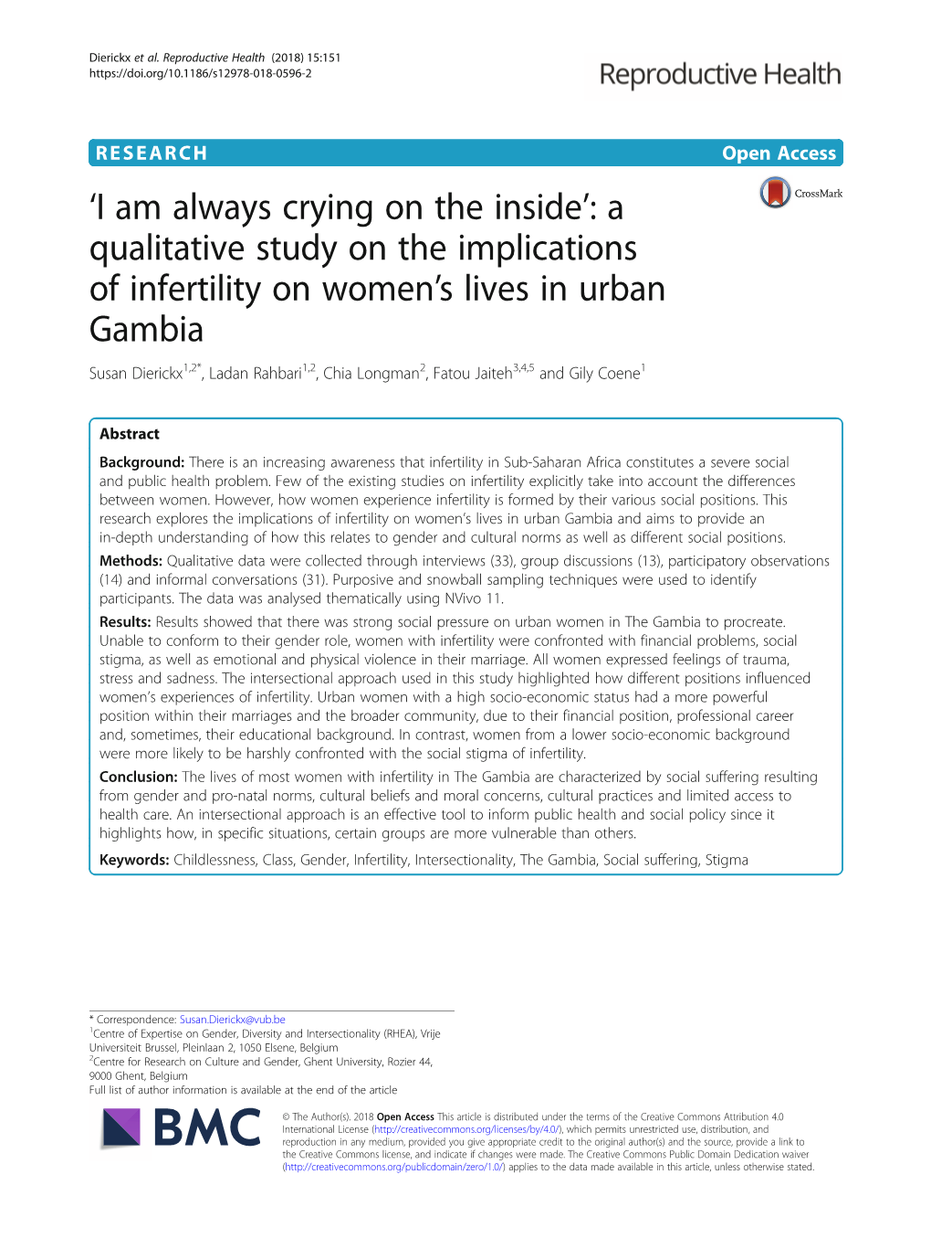 'I Am Always Crying on the Inside': a Qualitative Study on the Implications