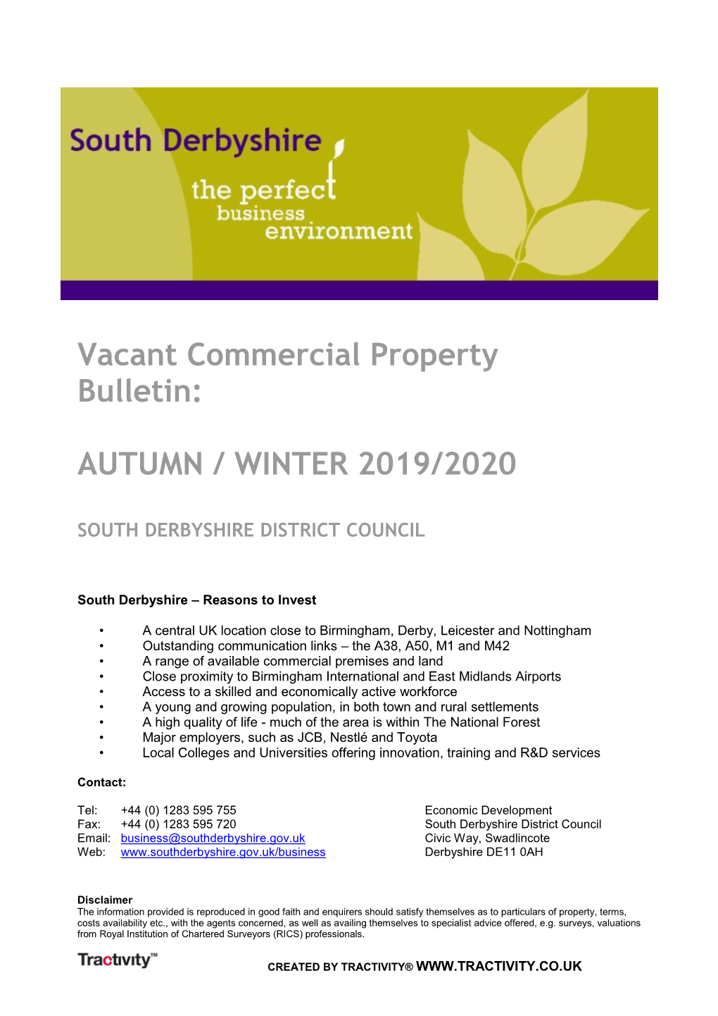 Vacant Commercial Property Bulletin