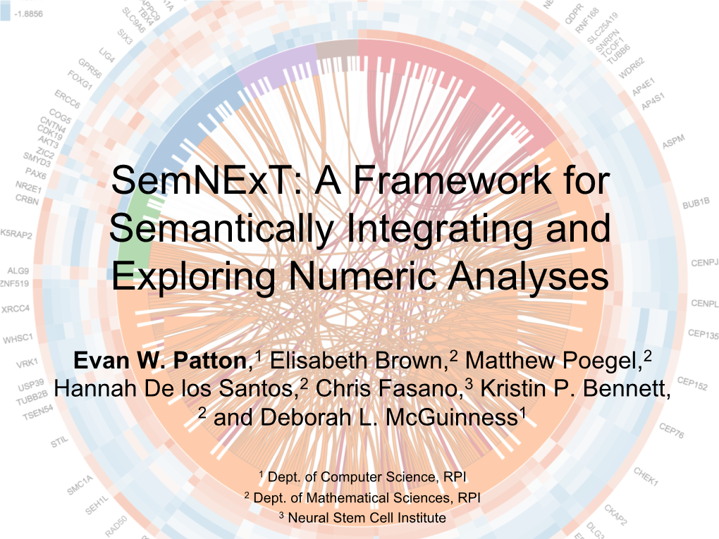 A Framework for Semantically Integrating and Exploring Numeric Analyses