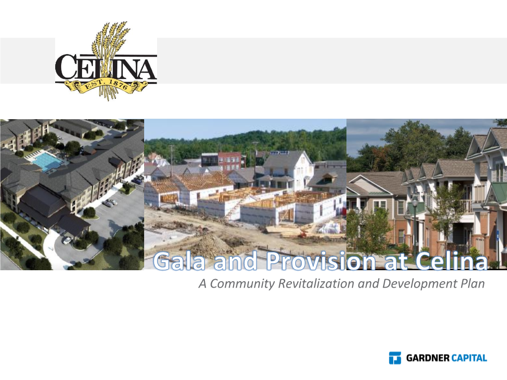 A Community Revitalization and Development Plan Who Is GARDNER CAPITAL? a Community Revitalization and Development Company