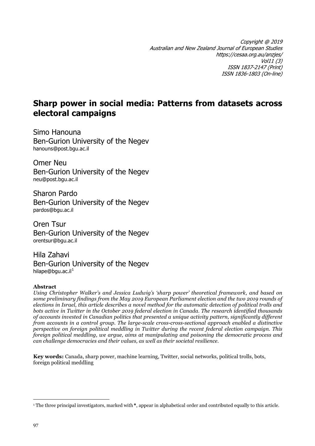 Sharp Power in Social Media: Patterns from Datasets Across Electoral Campaigns