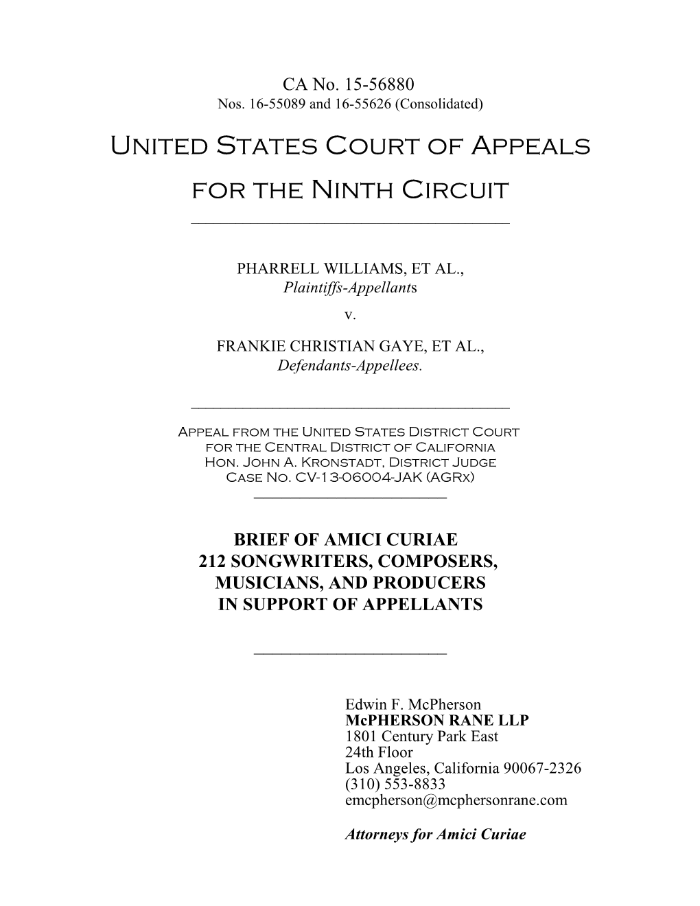 United States Court of Appeals for the Ninth Circuit ______