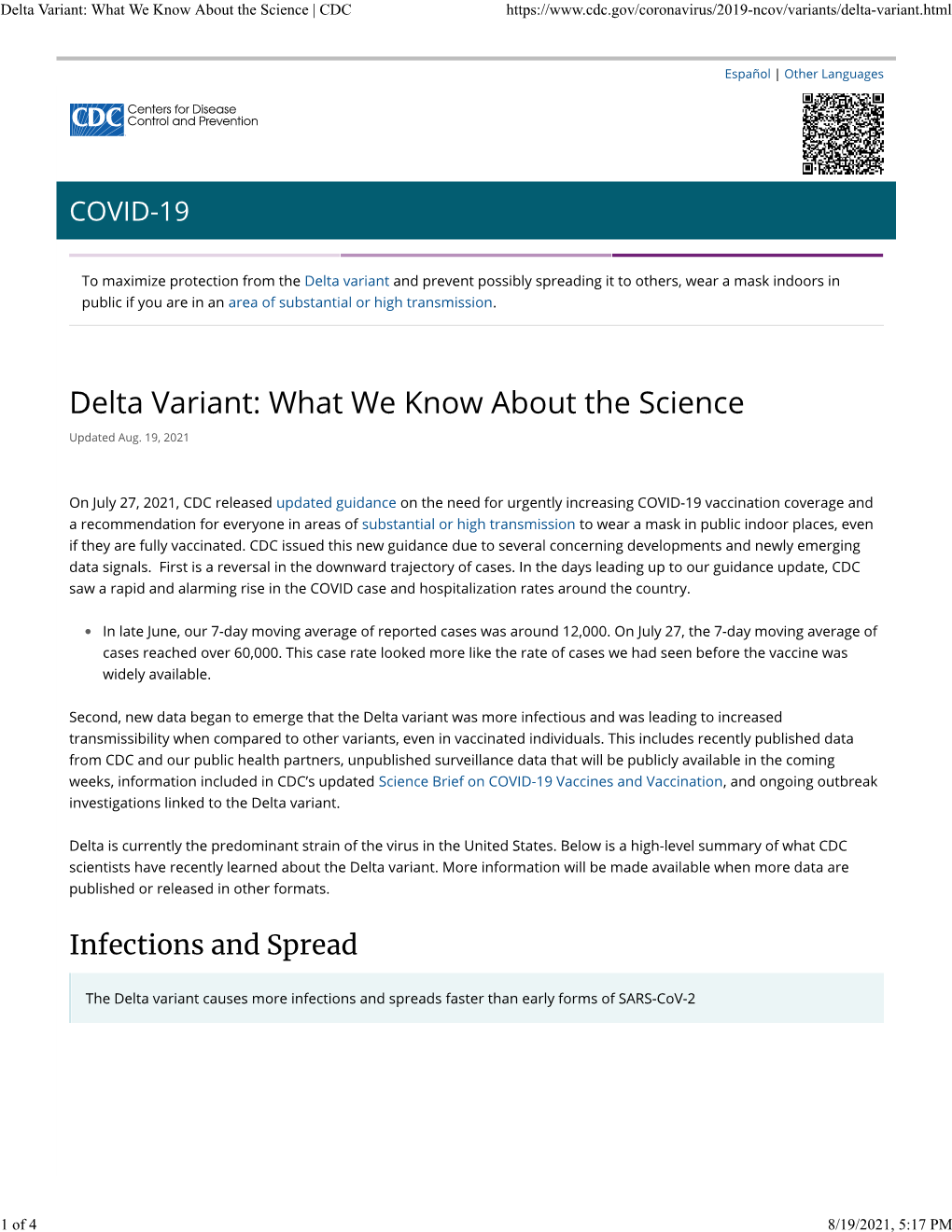 Delta Variant: What We Know About the Science | CDC