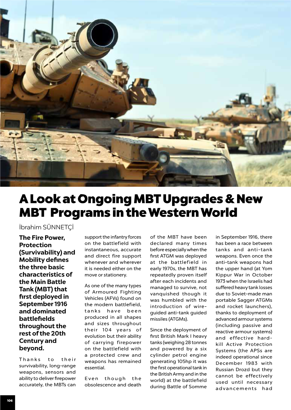 A Look at Ongoing MBT Upgrades & New MBT Programs in the Western
