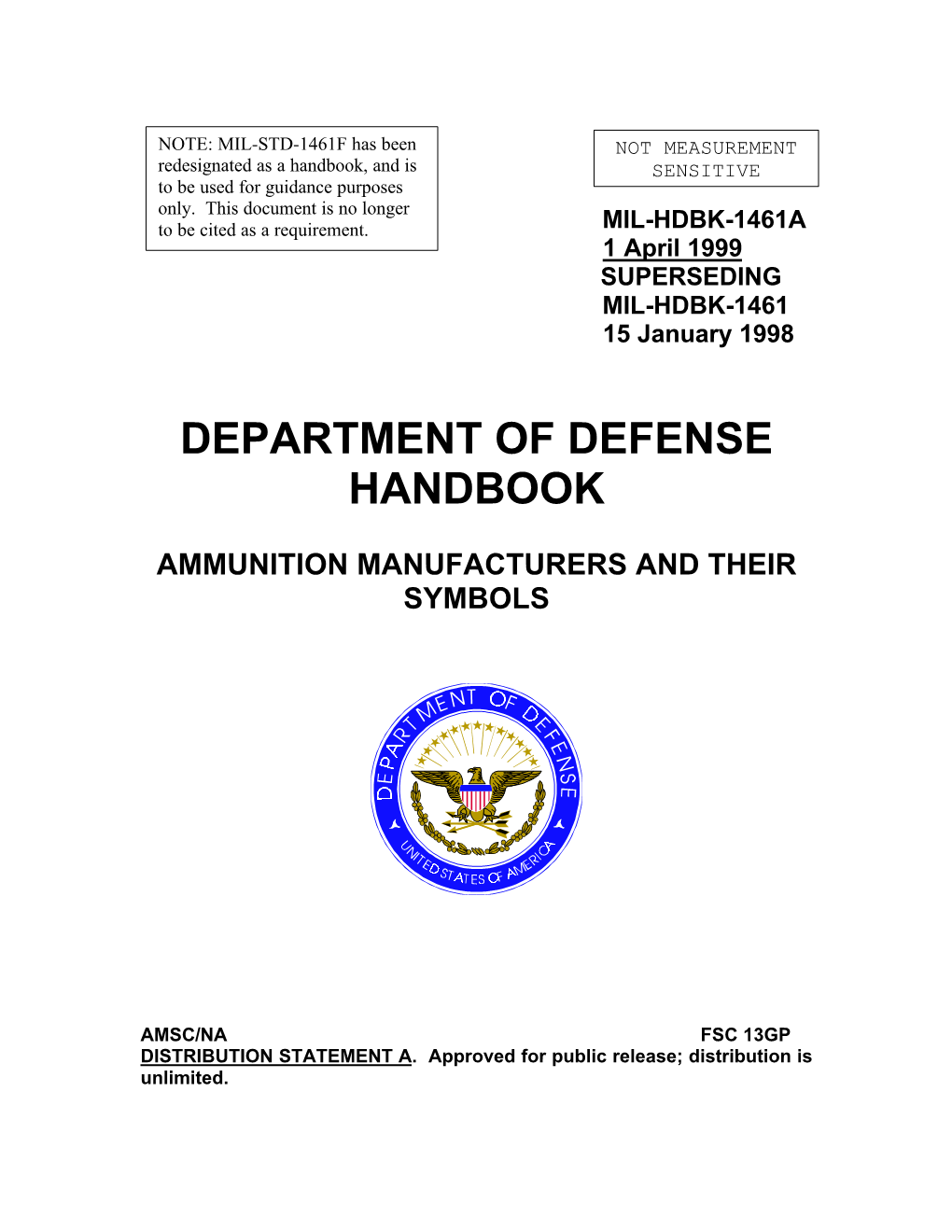 Department of Defense Handbook